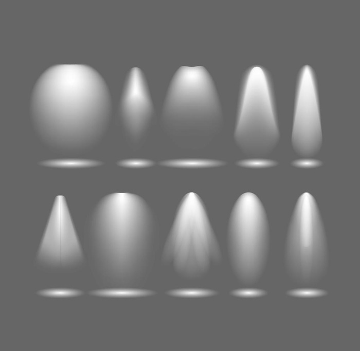 光束灯装饰矢量图片