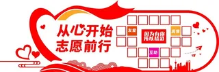 志愿者服务站文化墙图片