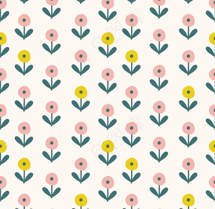 小清新花纹图片ai矢量模版下载