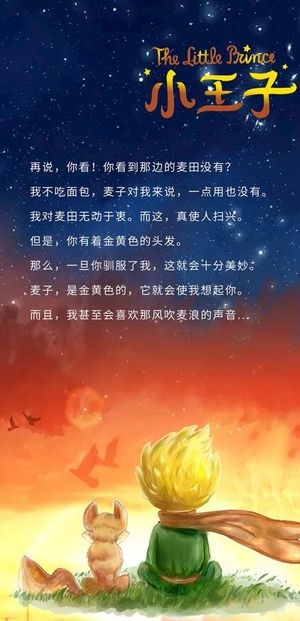 小王子和他的狐狸图片