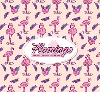 火烈鸟无缝背景图片