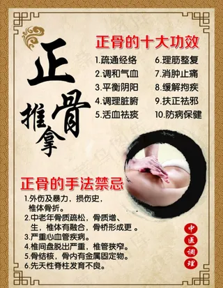 养生海报 正骨推拿图片
