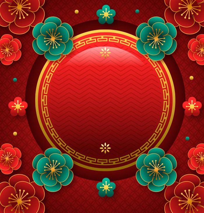 新年花高清素材图图片ai矢量模版下载