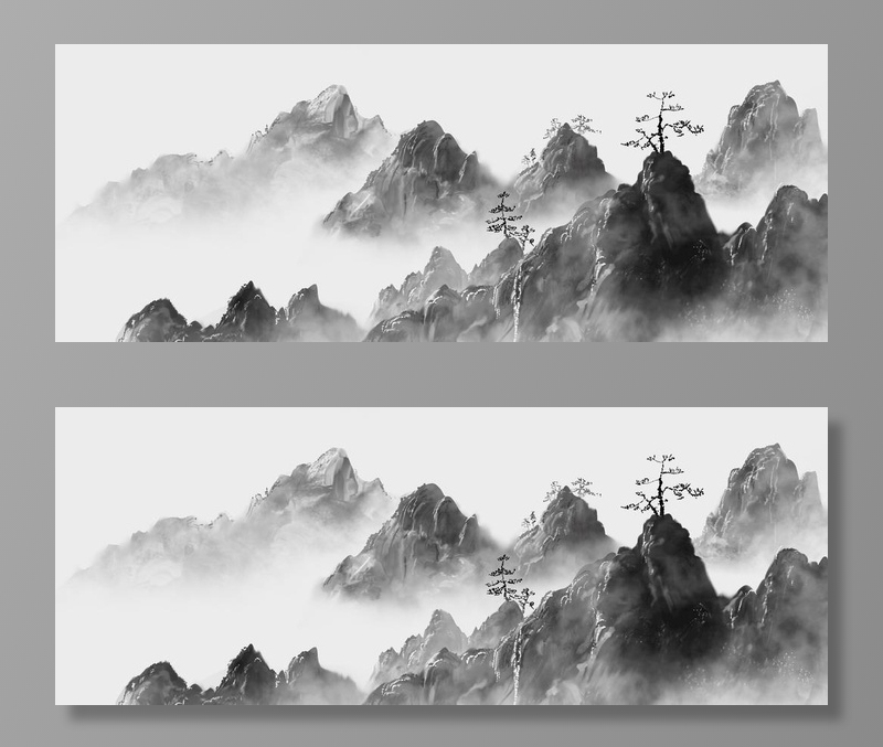 山水画图片(2923x1218)psd模版下载