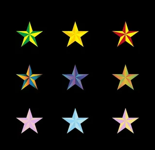 立体五角星节日元素图片