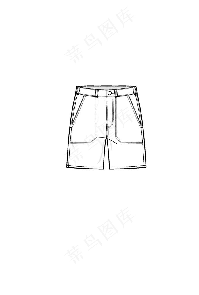 服装款式图片ai矢量模版下载