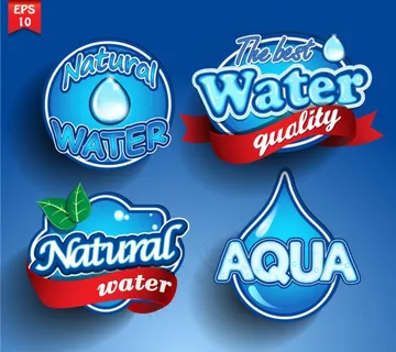 蓝色水滴标签图片