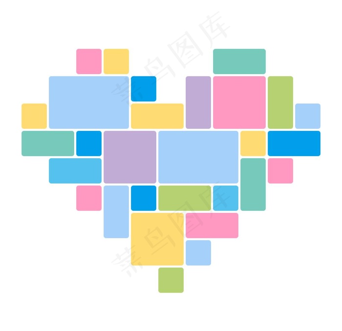 创意爱心拼图图片