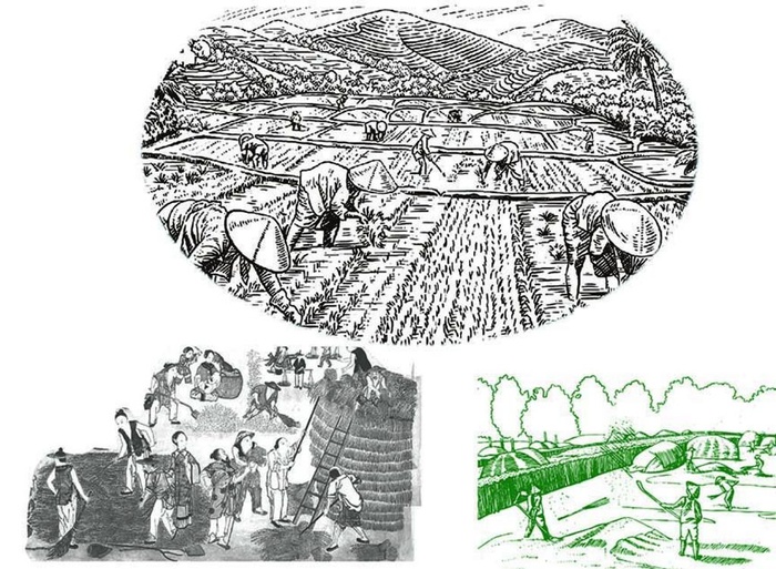 农田劳作素材图片ai矢量模版下载