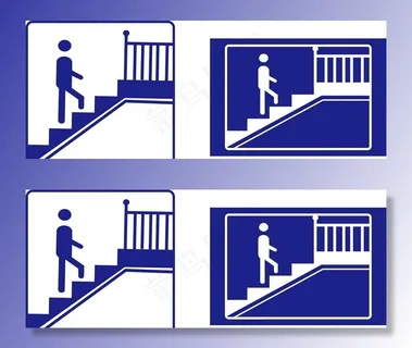 上楼梯标识图片