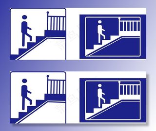上楼梯标识图片