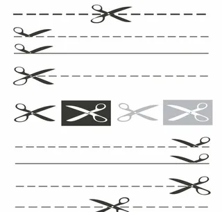 矢量剪刀分割线图片