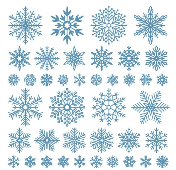 雪花冬季雪花晶体图片