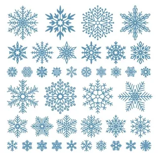 雪花冬季雪花晶体图片