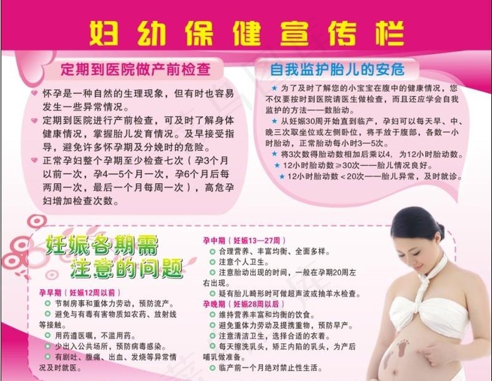 妇幼保健宣传栏图片cdr矢量模版下载