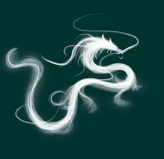 龙 水墨烟雾图片
