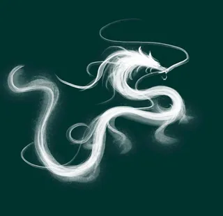 龙 水墨烟雾图片