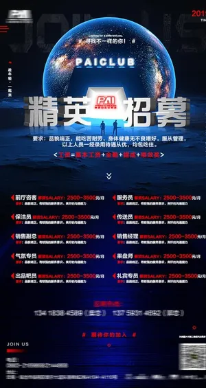 酒吧招聘图片