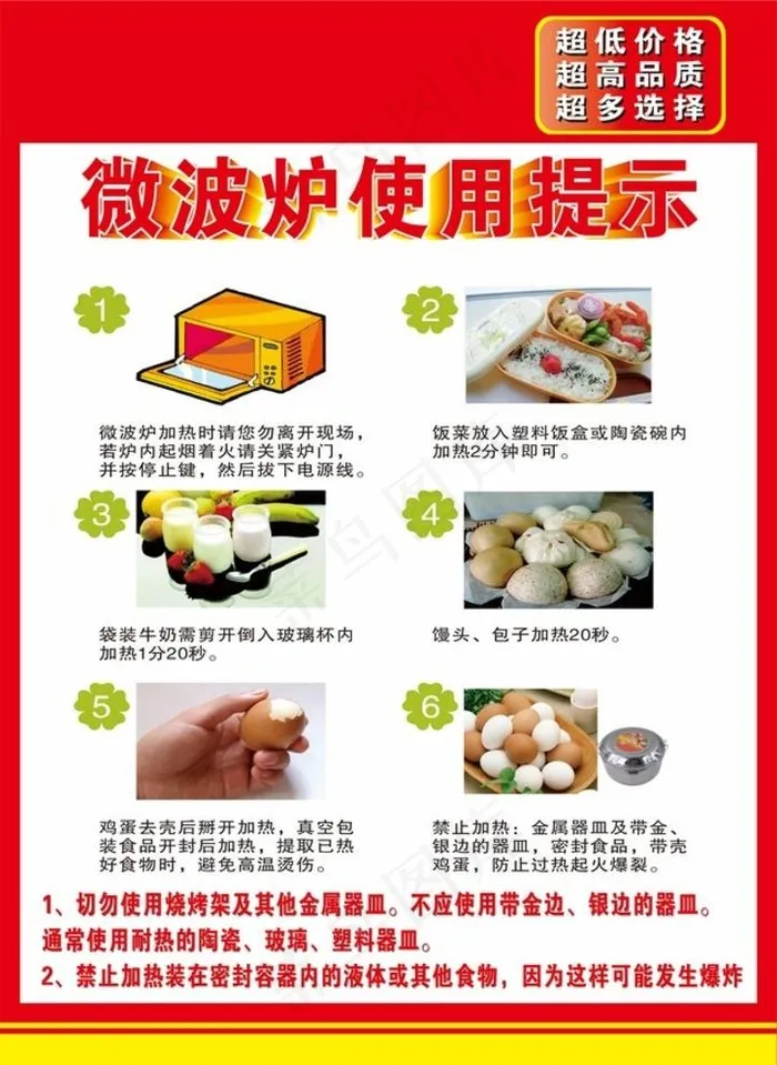 微波炉使用图片cdr矢量模版下载