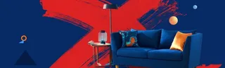 蓝红时尚家具淘宝banner图片