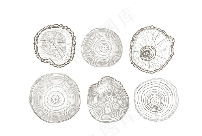 树年轮图片ai矢量模版下载