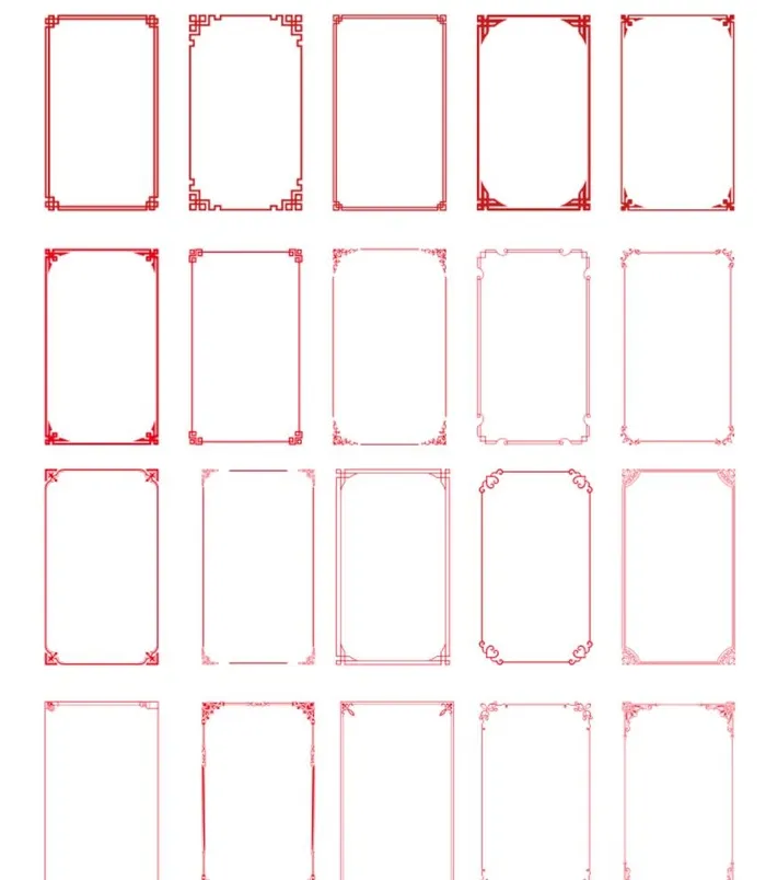 中式边框图片cdr矢量模版下载