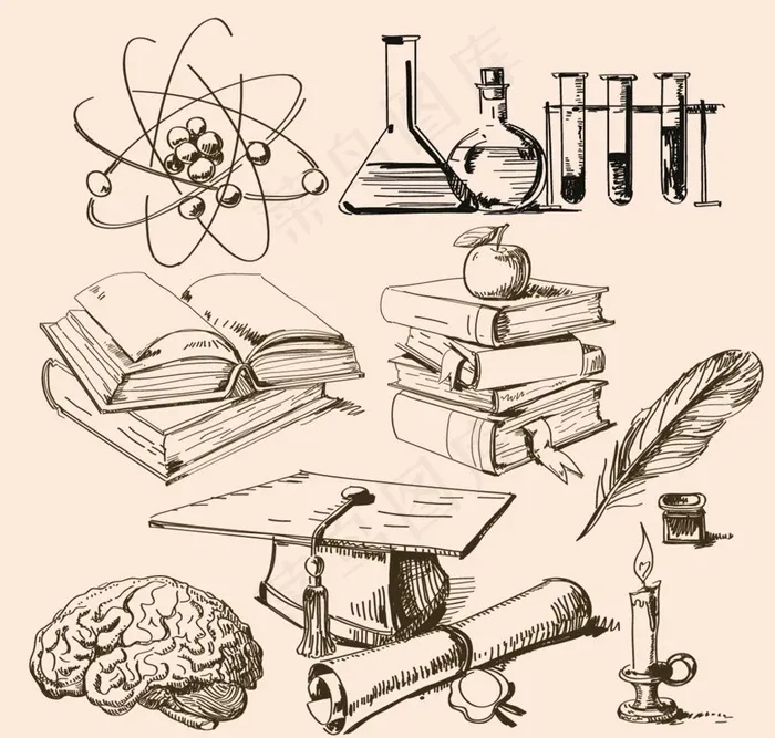 线稿图片ai矢量模版下载