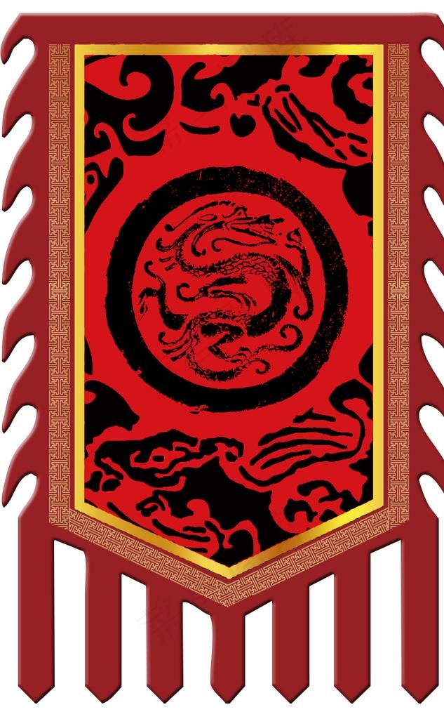 汉婚旗帜效果图片psd模版下载