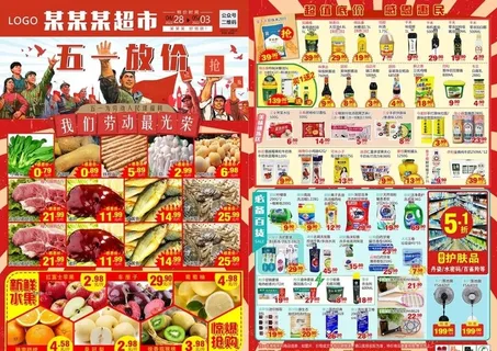 2022年超市五一劳动节海报图片