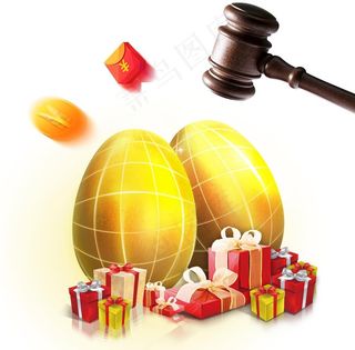 砸金蛋图片