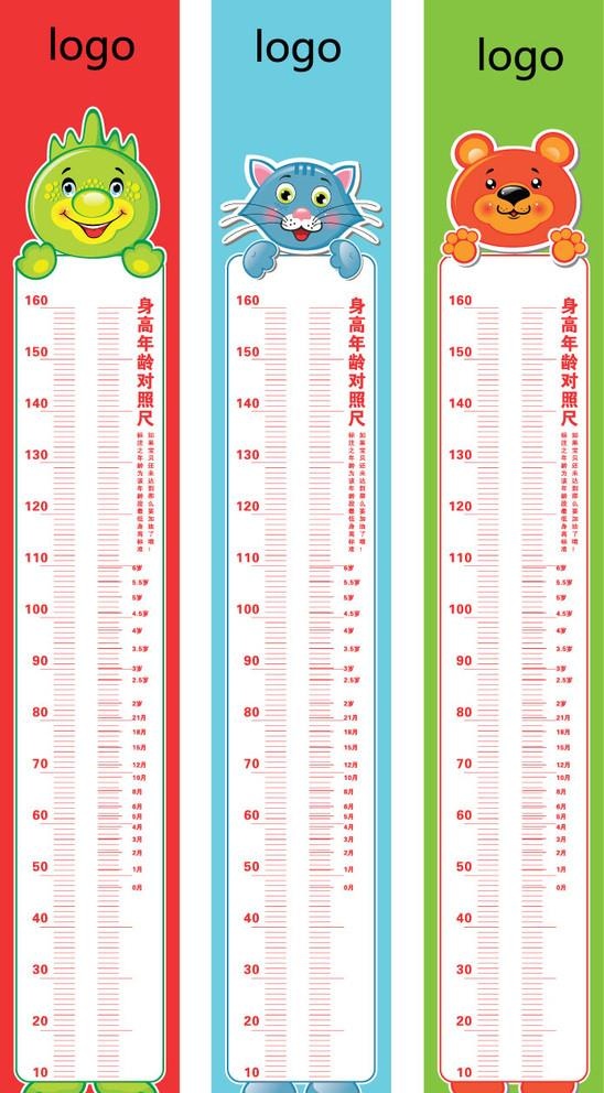 宝宝身高尺图片ai矢量模版下载