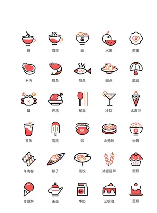 美食图标 食品图标 餐饮图标图片