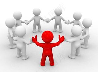 3d小人团队合作图片
