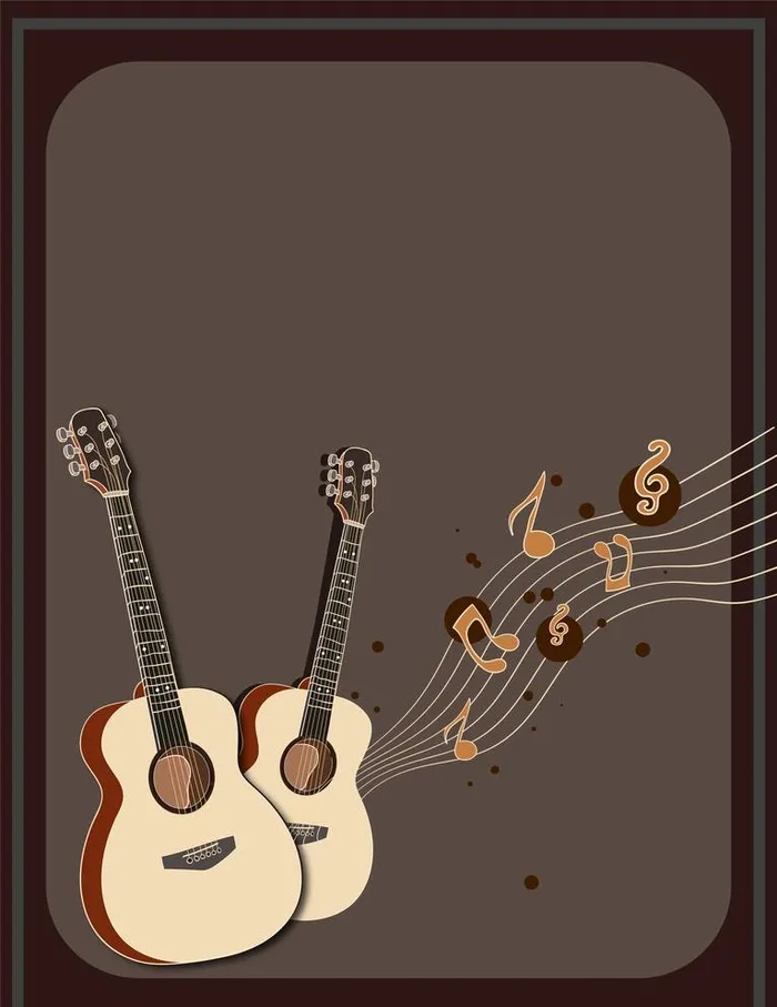 乐器音乐吉他广告背景图片ai矢量模版下载