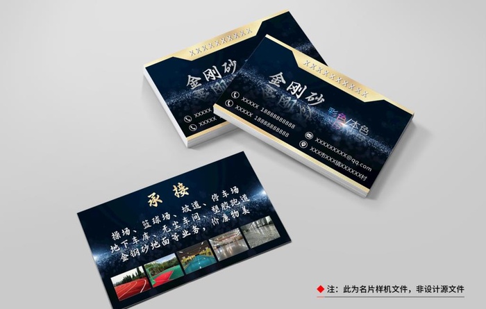 名片样机卡片正反面展示图片(1500x1000)psd模版下载
