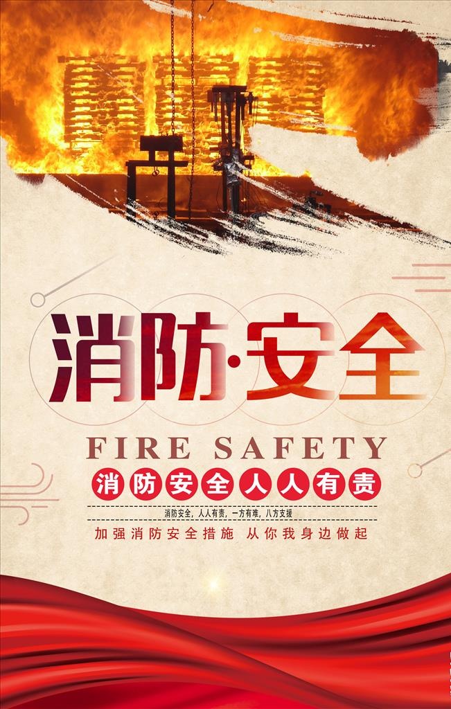 消防安全海报图片(3543x5315)psd模版下载