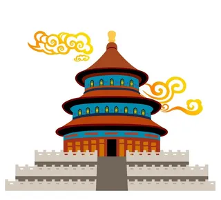 天坛插画素材图片