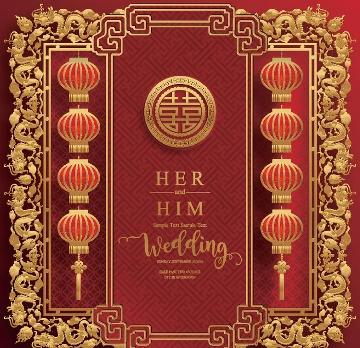 中式边框图片eps,ai矢量模版下载