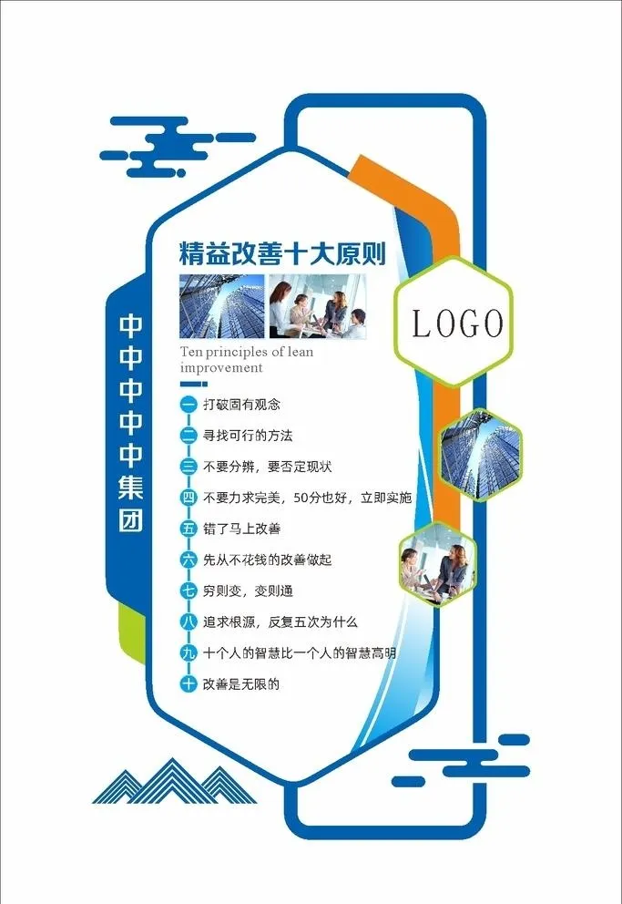 企业文化墙图片cdr矢量模版下载