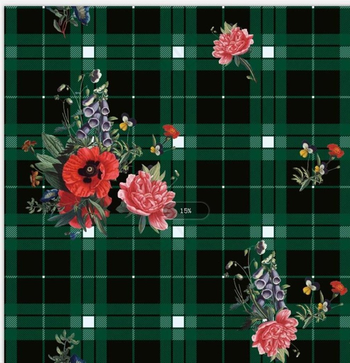 匹布面料设计 印花设计 格子图片