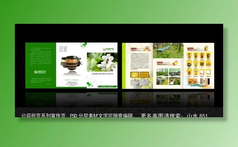 蜂产品折页 折页设计图片psd模版下载
