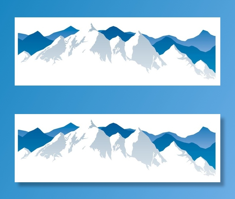 雪山矢量图图片