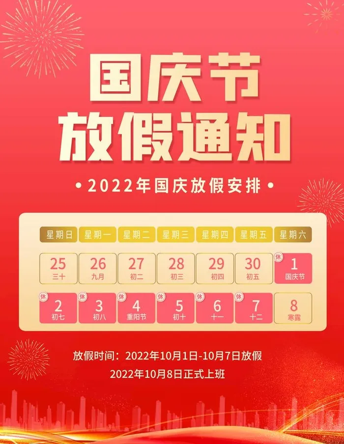 国庆节放假通知图片(2362x3150)psd模版下载