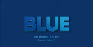 字体样式 蓝底阴影效果图片