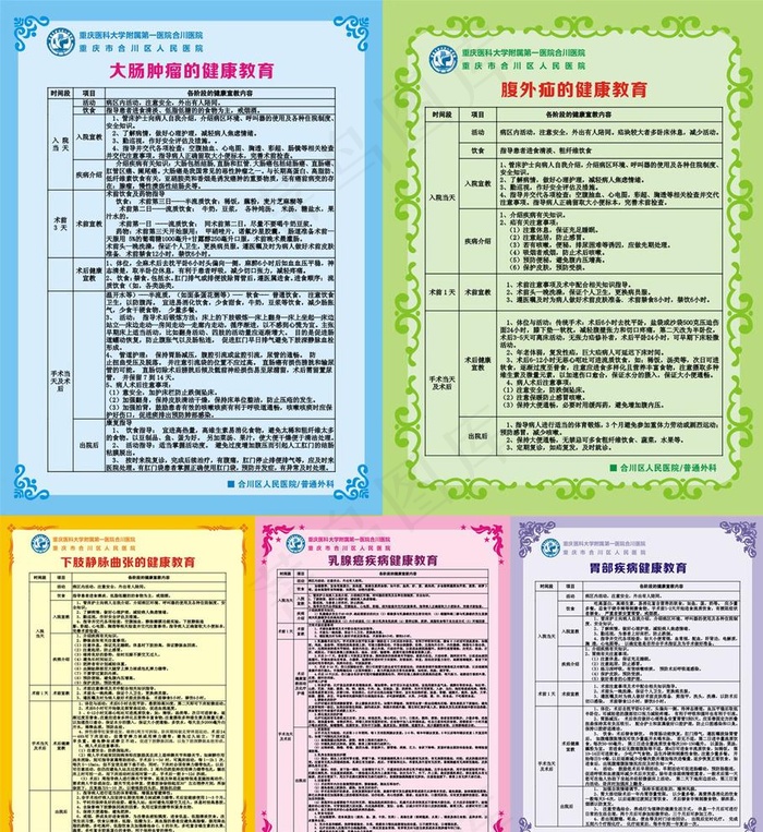 医院科室健康处方宣传单图片