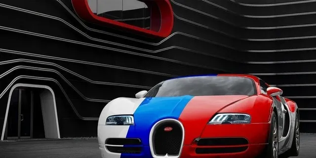 *贴膜镀晶跑车图片