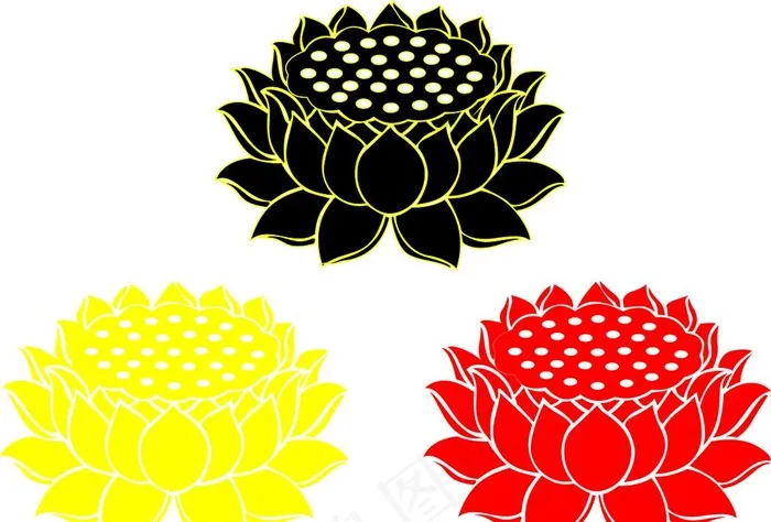 佛教莲花图片cdr矢量模版下载