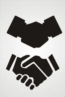 矢量握手合作图标图片