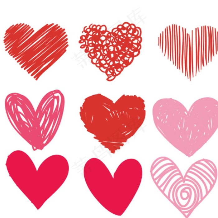 可爱心形装饰画图片