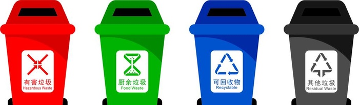 垃圾桶分类图片cdr矢量模版下载
